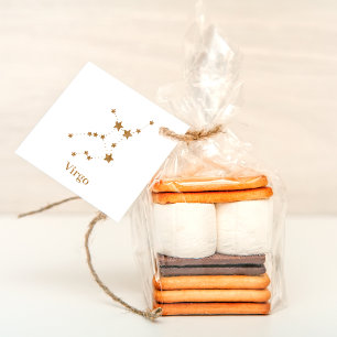 モダン〔占星術の〕十二宮図標識金ゴールド《星座》乙女座 要素地球 フェイバータグ