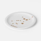 モダン〔占星術の〕十二宮図標識金ゴールド《星座》乙女座 |要素地球 ペーパープレート (アングル)