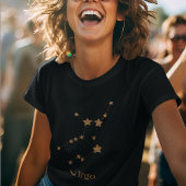 モダン〔占星術の〕十二宮図標識金ゴールド《星座》乙女座 |要素地球 Tシャツ