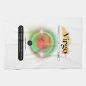 モダン〔占星術の〕十二宮図標識《星座》乙女座引用文地球要素 キッチンタオル (横)