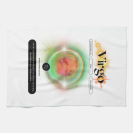 モダン〔占星術の〕十二宮図標識《星座》乙女座引用文地球要素 キッチンタオル