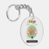 モダン〔占星術の〕十二宮図標識《星座》乙女座引用文地球要素 キーホルダー (正面左)