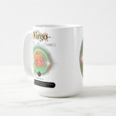 モダン〔占星術の〕十二宮図標識《星座》乙女座引用文地球要素 コーヒーマグカップ (正面左)