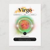 モダン〔占星術の〕十二宮図標識《星座》乙女座引用文地球要素 ポストカード (正面)