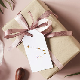 モダン〔占星術の〕十二宮図記号金ゴールド |要素火災 ギフトタグ