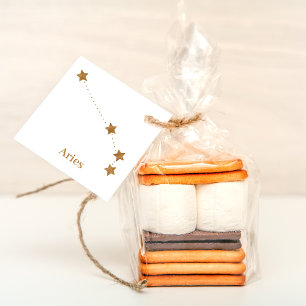 モダン〔占星術の〕十二宮図記号金ゴールド  要素火災 フェイバータグ