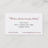 モダン 名刺 (裏面)