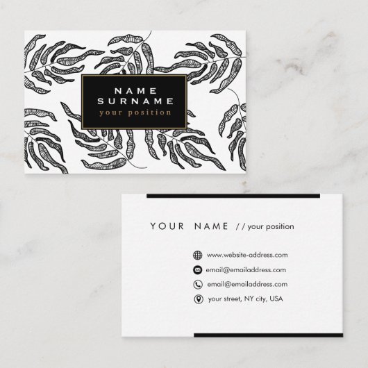 モダン 名刺 (正面/裏面)