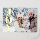 モダン 喜び タイポグラフィ ミニマル 1枚の写真 タルタン プライド 箔シーズンカード (正面)