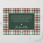 モダン　喜び タイポグラフィ ミニマル 1枚の写真 タルタン プリント 箔シーズンカード (裏面)