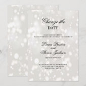 モダン 変更日 結婚式延期のお知らせ 招待状 (正面/裏面)