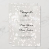 モダン 変更日 結婚式延期 招待状 (正面/裏面)