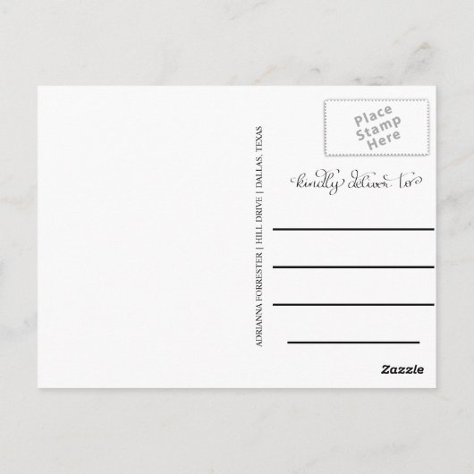 モダン |大学院の写真を保存しました ポストカード (裏面)