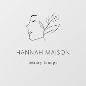 モダン,女性ロゴ,ビジネス名ブランディング ウィンドウサイン (シート)