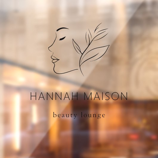 モダン,女性ロゴ,ビジネス名ブランディング ウィンドウサイン (シート2)