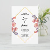 モダン&幾何エレガントフローラ 招待状 (スタンド正面)