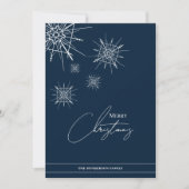 モダン | 幾何学的な雪の結晶 | オーダーメイドのクリスマス シーズンカード (正面)