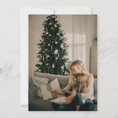 モダン | 幾何学的な雪の結晶 | オーダーメイドのクリスマス シーズンカード (裏面)