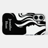 モダン、従業員、黒(&W) Case-Mate iPhoneケース (裏面 (横))