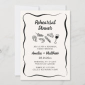 モダン&手お洒落引きリハーサルディナー 招待状 (正面)