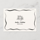 モダン&手お洒落引き結婚の詳細 エンクロージャーカード (裏面)