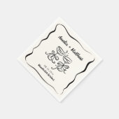 モダン&手お洒落引き結婚の スタンダードカクテルナプキン (角)