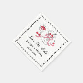 モダン&手お洒落引き結婚の スタンダードカクテルナプキン (角)