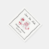 モダン&手お洒落引き結婚の スタンダードカクテルナプキン (角)