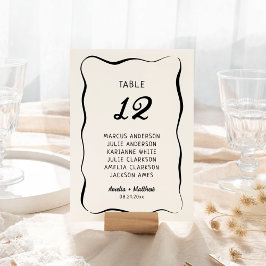 モダン&手お洒落引き結婚の テーブルナンバー