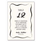 モダン&手お洒落引き結婚の テーブルナンバー (裏面)