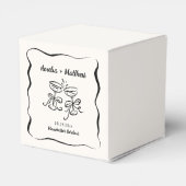 モダン&手お洒落引き結婚の フェイバーボックス (裏面サイド)