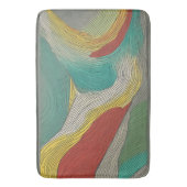 モダン、抽象芸術およびダイナミックカラーライン バスマット (正面縦)