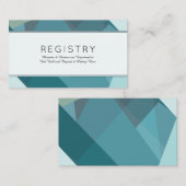 モダン、抽象芸術ティール(緑がかった色)登録カード エンクロージャーカード (正面/裏面)