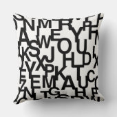 モダン,抽象芸術,文字付きの雑然としたパターン クッション (裏面)