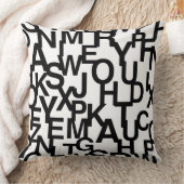 モダン,抽象芸術,文字付きの雑然としたパターン クッション (ブランケット)