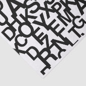 モダン,抽象芸術，文字付きの雑然としたパターン 薄葉紙 (詳細)