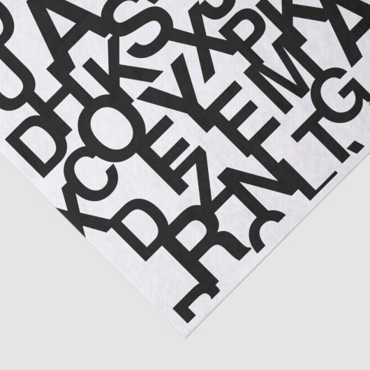 モダン,抽象芸術，文字付きの雑然としたパターン 薄葉紙 (詳細)