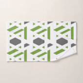 モダン,抽象芸術，灰色，オリーブグリーン，白 バスタオルセット (ハンドタオル)