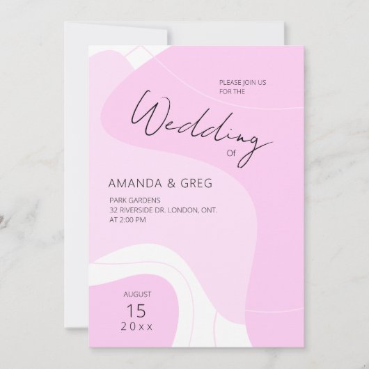 モダン 招待状 (正面)