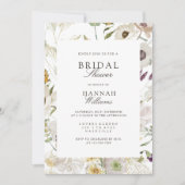 モダン、春ブライダルシャワー 招待状 (正面)