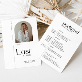 モダン「最後のミニマルFling」バチェロレッテ写真 招待状