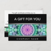 モダン《植物》スイレン曼荼羅贈与証書 (正面/裏面)