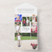 モダン 楽しむ マジック 書道 マルチ写真 オールインワン招待状 (内側)