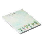 モダン+水彩+サボテン+多肉植物+デザート ノートパッド (アングル)