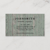 モダン&洗練さ素朴れたメガネのロゴグリーンウッド 名刺 (裏面)