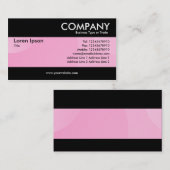 モダン-淡いピンクの泡雲 名刺 (正面/裏面)