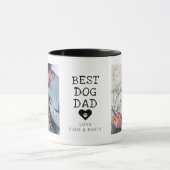 モダン「犬最高ののパパ」ポーインハート2 – 写真 マグカップ (中央)