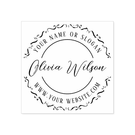 モダン |独自のビジネスラバースタンプを作成 ラバースタンプ (インプリント)