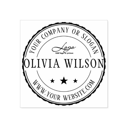 モダン |独自のビジネスロゴスタンプを作成する ラバースタンプ (インプリント)