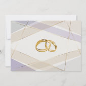 モダン 現代幾何学 キノコ 紫 招待状 (裏面)